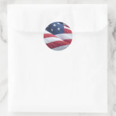 Amerikanische Flaggen-Rundaufkleber Runder Aufkleber (Tasche)