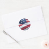 Amerikanische Flaggen-Rundaufkleber Runder Aufkleber (Umschlag)