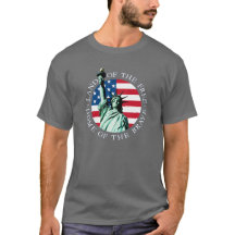 Amerikanische Flaggen-Statue-Freiheits-T-Shirt