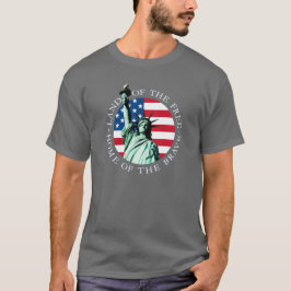 Amerikanische Flaggen-Statue-Freiheits-T-Shirt T-Shirt