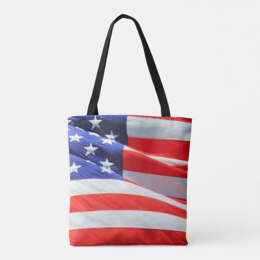 Amerikanische Flaggen Streifen USA Red White Blue Tasche (Rückseite)