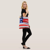 Amerikanische Flaggen Streifen USA Red White Blue Tasche (Am Model)
