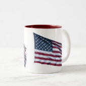 Amerikanische Flaggen-Tasse Zweifarbige Tasse (VorderseiteRechts)