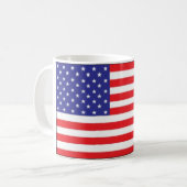 Amerikanische Flaggen-Tassen Kaffeetasse (Vorderseite Links)