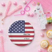 Amerikanische Flaggen-Teller, amerikanische Patrio Pappteller (Party)