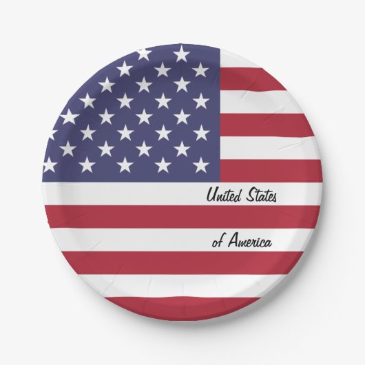 Amerikanische Flaggen-Teller, amerikanische Patrio Pappteller (Vorderseite)