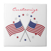 Amerikanische Flaggen Thunder_Cove patriotisch Fliese (Vorderseite)