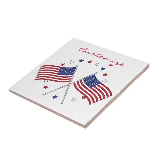 Amerikanische Flaggen Thunder_Cove patriotisch Fliese (Seite)