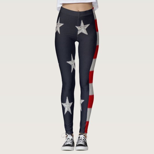 Amerikanische Flaggen-US Flagge-Leggings Leggings (Vorderseite)