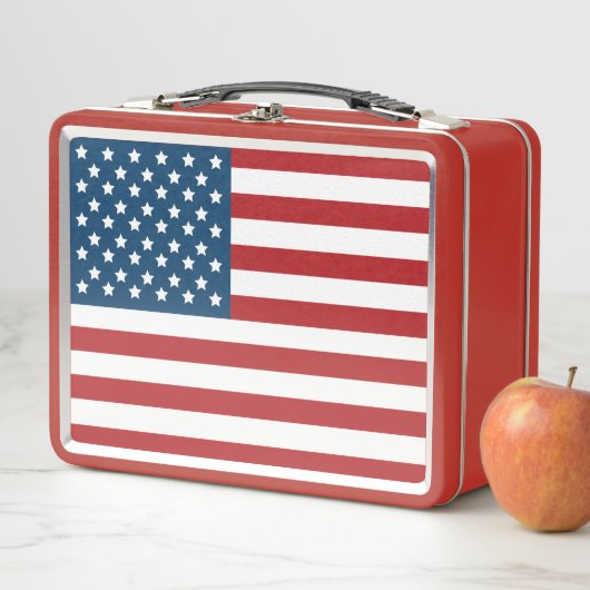Amerikanische Flaggen-US Flagge USA Metall Lunch Box (Beispiel)