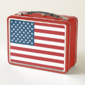 Amerikanische Flaggen-US Flagge USA Metall Lunch Box (Rückseite)