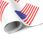 Amerikanische Flaggen USA Geschenkpapier (Rolleneckpunkt)
