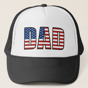Amerikanische Flaggen-Vater-Hut Truckerkappe