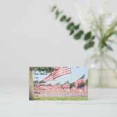 Amerikanische Flaggen Visitenkarte (Stehend Vorderseite)