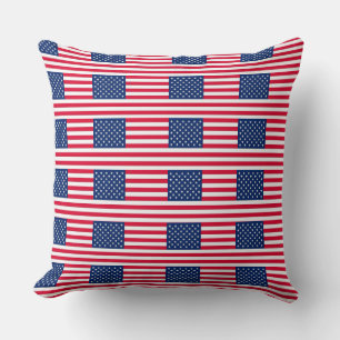 Amerikanische Flaggen-Wurfkissen – Patriotische St Kissen
