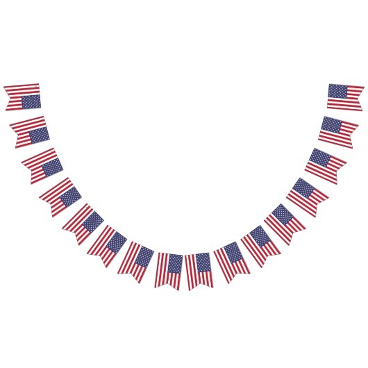 Amerikanische Flaggenammer Wimpelkette (Alle)