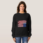 Amerikanische Flaggenangst in den patriotischen US Sweatshirt (Vorne ganz)