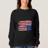 Amerikanische Flaggenangst in den patriotischen US Sweatshirt (Vorderseite)