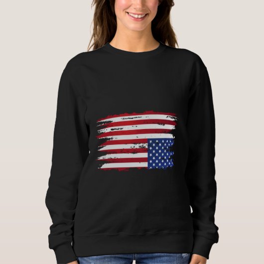 Amerikanische Flaggenangst in den patriotischen US Sweatshirt (Vorderseite)