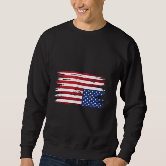 Amerikanische Flaggenangst in den patriotischen US Sweatshirt (Vorderseite)