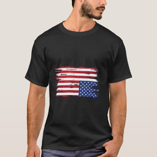 Amerikanische Flaggenangst in den patriotischen US T-Shirt (Vorderseite)
