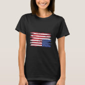Amerikanische Flaggenangst in den patriotischen US T-Shirt (Vorderseite)