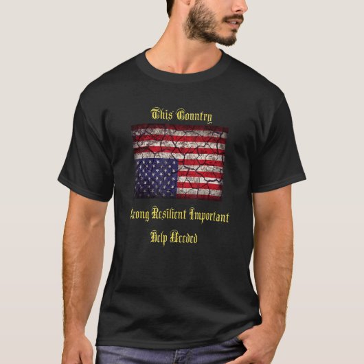 Amerikanische Flaggenangst Pavemen auf dem Rücken T-Shirt (Vorderseite)