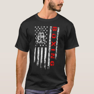 Amerikanische Flaggenboxen stören Vintag Boxer USA T-Shirt