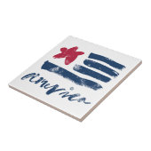 Amerikanische Flaggenfarben Fliese (Seite)