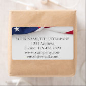 Amerikanische Flaggenfirma Name Shipping Labels (Insitu)