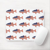 Amerikanische Flaggenfischerei auf Weiß Mousepad (Mit Mouse)