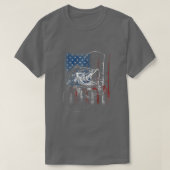 Amerikanische Flaggenfischerei - Us12 T-Shirt (Design vorne)