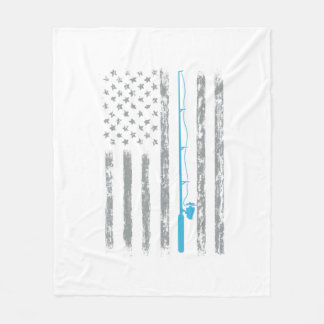 Amerikanische Flaggenfischgeschenke Retro US-Flagg Fleecedecke