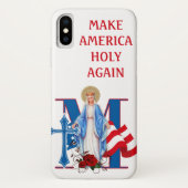 AMERIKANISCHE FLAGGENFLAGGE JUNGFRAU MARIA RELIGIÖ Case-Mate iPhone HÜLLE (Rückseite)