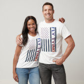 Amerikanische Flaggenfliegenbindung T-Shirt (Unisex)