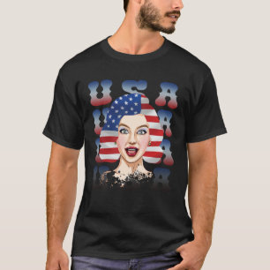 Amerikanische Flaggenfrauen für stolze Patrioten a T-Shirt