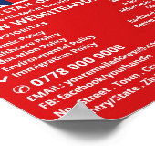 Amerikanische Flaggengestaltung, politische Wahlka Poster (Ecke)