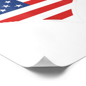 Amerikanische Flaggenhörung Poster (Ecke)