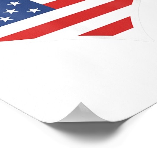 Amerikanische Flaggenhörung Poster (Ecke)