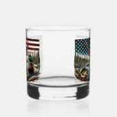Amerikanische Flaggenjagd und Fischerei Whiskyglas (Rechts)