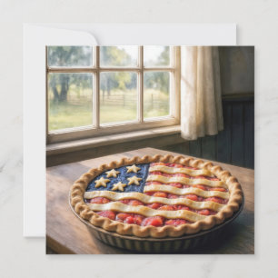 Amerikanische Flaggenkruste auf selbstgemachtem Ku Einladung