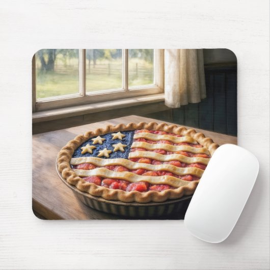 Amerikanische Flaggenkruste auf selbstgemachtem Ku Mousepad (Mit Mouse)