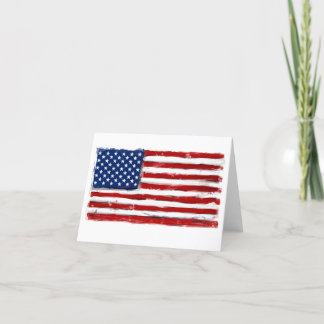 Amerikanische Flaggenkunst patriotische Blankokart Dankeskarte