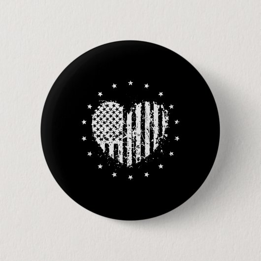 Amerikanische Flaggenmitte 4. Juli Button (Vorderseite)