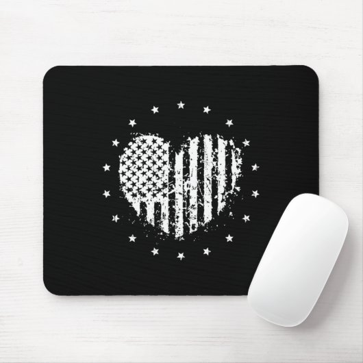 Amerikanische Flaggenmitte 4. Juli Mousepad (Mit Mouse)