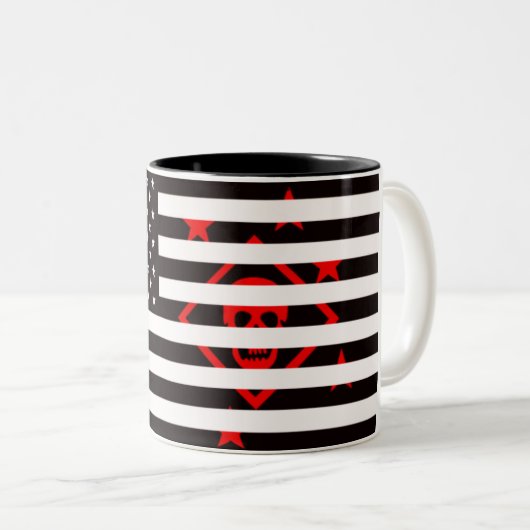 Amerikanische Flaggenrampe Zweifarbige Tasse (VorderseiteRechts)