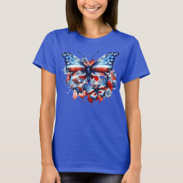 Amerikanische Flaggenschmetterlinge T-Shirt