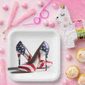 Amerikanische Flaggenspitzen Pappteller (Party)