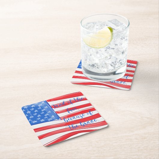 Amerikanische Flaggenstaaten der Freien Flagge Rechteckiger Pappuntersetzer (Vor Ort)