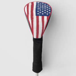 Amerikanische Flaggenstall-Malerei Vintages rustik Golf Headcover